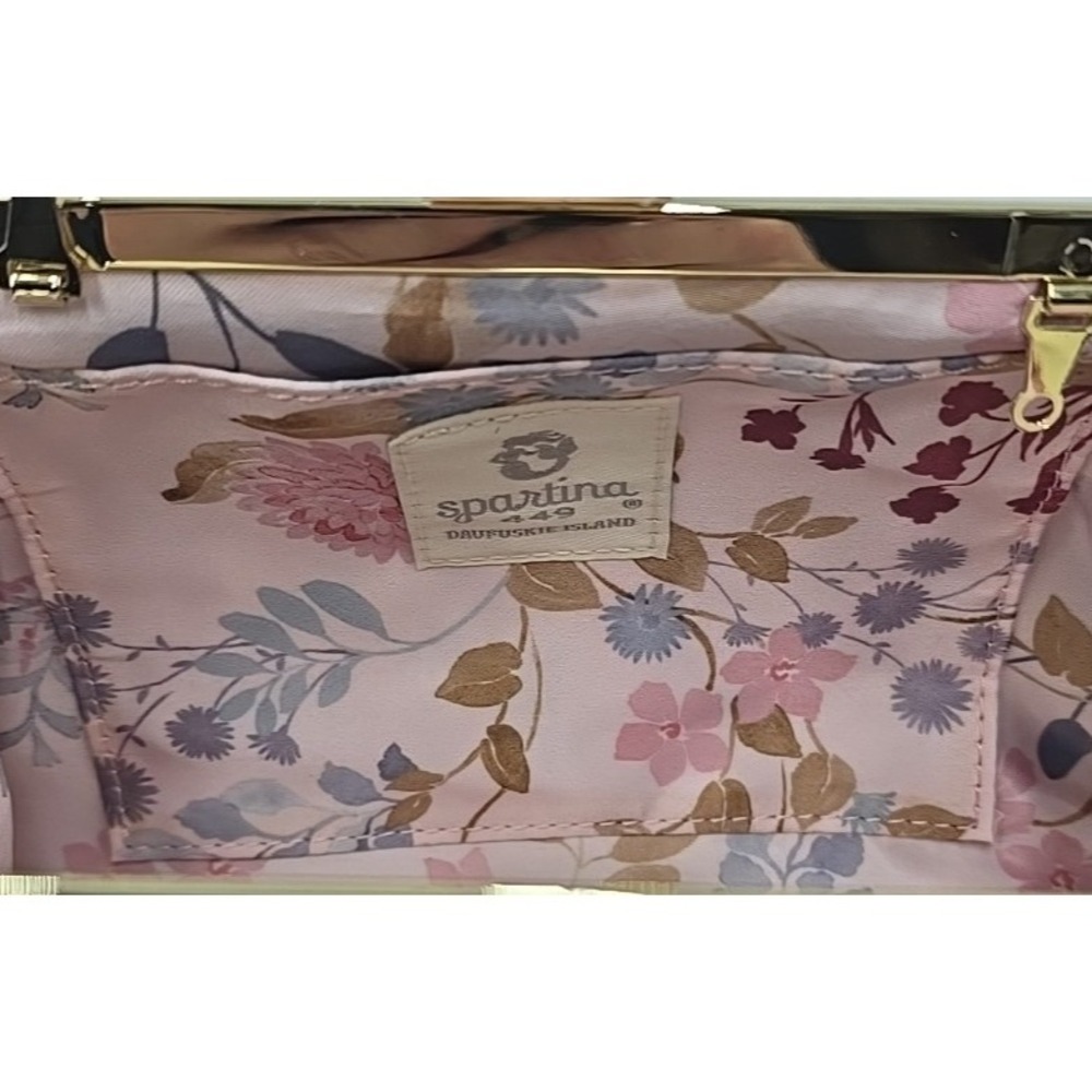 NWT Spartina 449 Velvet Dusty Mauve Southern Old-money Kiss Lock Clutch Purse - Picture 8 of 14